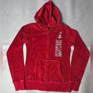 Adidas Women's NBA Houston Rockets Zip-Up Hoodie Size Small